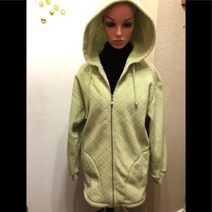 Like New Green Fleece Hoodie Jacket!!!
